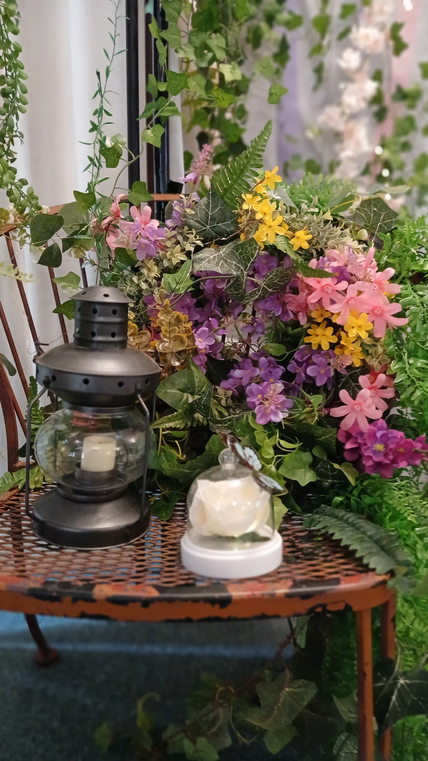 Tea party forest chair display